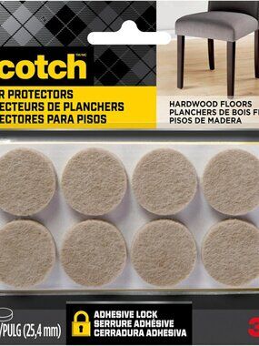 Felt Pads 32 PCS Beige, Felt Furniture Pads for Protecting Hardwood Floors, 1" R